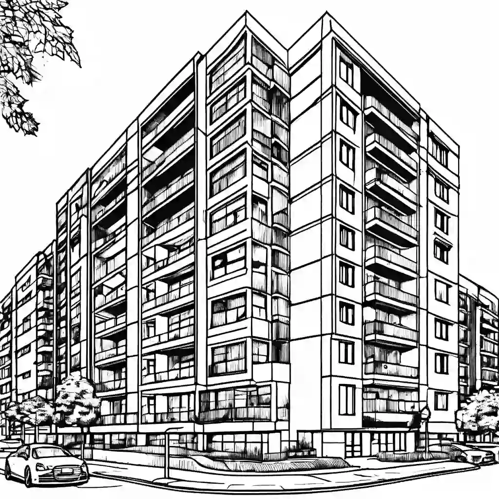 Condominiums coloring pages